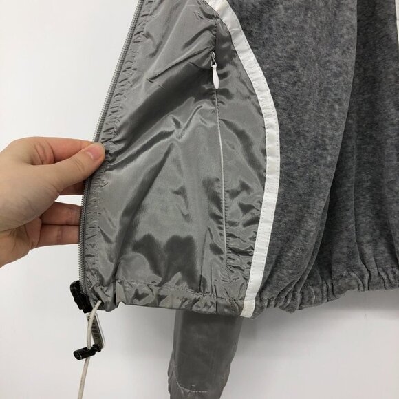 Versace Sport  silver hooded windbreaker cropped drawstring hem womens SP - Picture 8 of 15